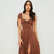 Summer Camisole Gown French Vacation Dress Backless Sexy Chiffon Dress