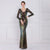 Elegant Long Sleeve Sequined Queen Fishtail Dress