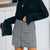 Women Winter Office Houndstooth Skirt