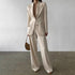 Winter Office Long Sleeved Small Blazer Trousers Two Piece Suit