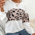 Casual Knitted Leopard Print Pullover