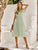 Solid Color V neck Waist Tight Fresh Air Dress
