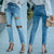 Ripped Street Slimming All-Matching Jeans Cropped Pants