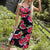 Summer Women Printed Mid Length Strap Dress
