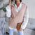 V-neck Rhombus Hollow Out Cutout Knitted Sweater