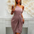 Sleeveless Shoulder Irregular Lace-up Party Dress