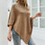 Winter Shawl Cape Solid Color Turtleneck Sweater
