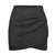 Heap Pleated Cross Irregular Asymmetric Zipper Skirt