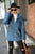 Solid Color Mid Length Plush Coat