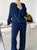 Long-Sleeved Waffle Sweater Ankle-Tied Sweatpants Two-Piece Suit