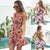 Floral Halter Deep V-neck Backless Sleeveless Chiffon Holiday Beach Dress
