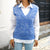 V neck Mixed Color Pullover Sweater