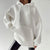 Solid Color Fleece-Lined Pullover Loose Hoodie