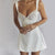 Clothing Sexy Deep V Plunge Halter Slim Fit Backless White Dress
