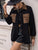 Breasted Leopard Splicing Trench  Office Jacket Coat Top