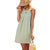 Summer New Fashion Women Wear Cami Dress Pleated Solid Color Cotton Linen Dress