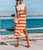 Vacation Fresh Bold Stripes Sleeveless Knitted Maxi Dress