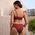 Bikini Solid Color Ruffles Swimsuit with Shoulder Straps Cutout Lace up Split Swimsuit
