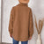 Solid Color Collared Plush Baggy Coat