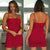Women Clothing Sling Chest Lace-up Hem Smocking Slimming Short Dress