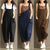 Women Trousers Loose Solid Jumpsuit